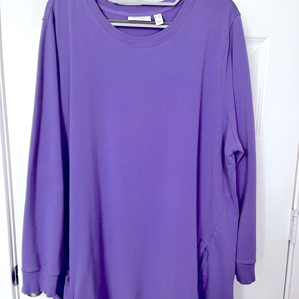 Denim & Co Active Tunic Sweatshirt 2X